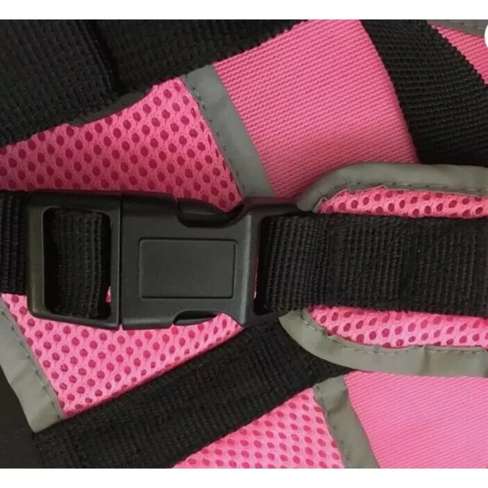 SIMPLY DOG Pink Reflective Field Safety VEST Harness Adjustable Straps Large NWT